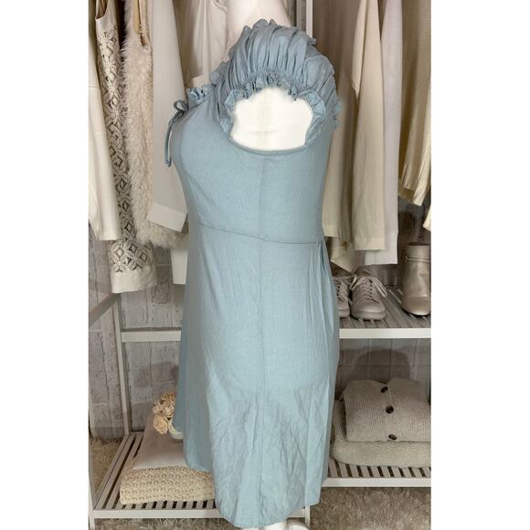 Derek Heart Junior's Sz XL/Women's Sz L Blue Sweetheart Neck Keyhole Dress #0425 - Picture 2 of 10